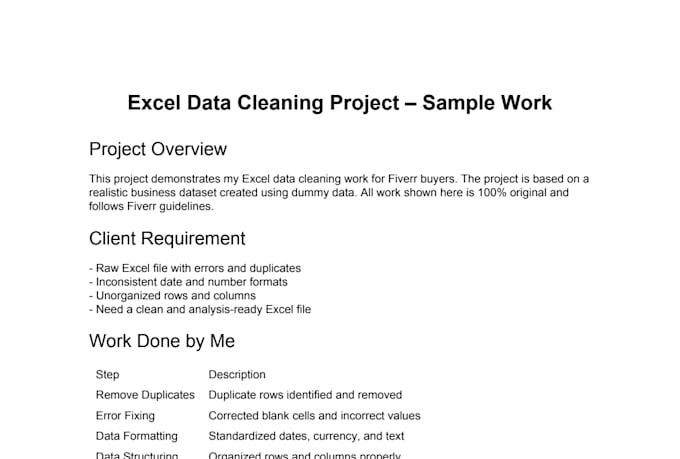 clean, analyze, and visualize data in excel